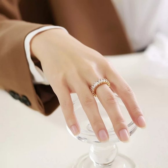 Other - New Gold Baguette Diamond Eternity Ring